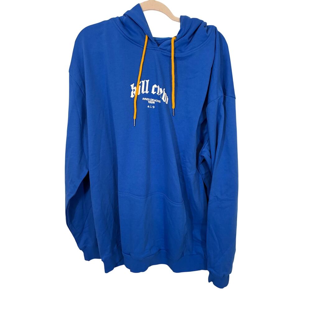 Kill Crew Inner Demons Tour Graphic Hoodie Blue White Unisex 4XL Streetwear